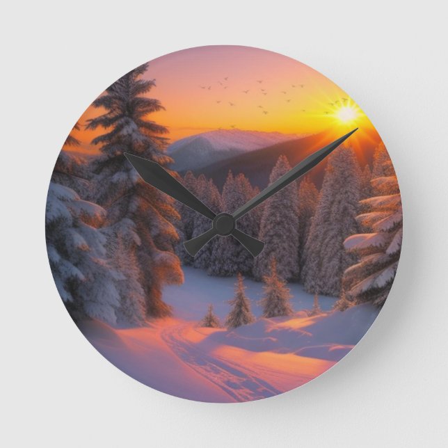 Weihnachten Runde Wanduhr (Vorderseite)