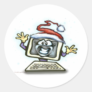 Weihnachten Runder Aufkleber