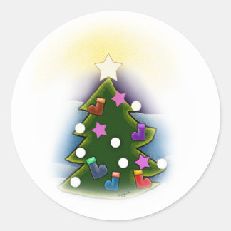 Weihnachten Runder Aufkleber