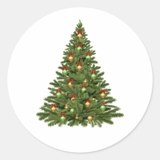 Weihnachten Runder Aufkleber (Vorderseite)