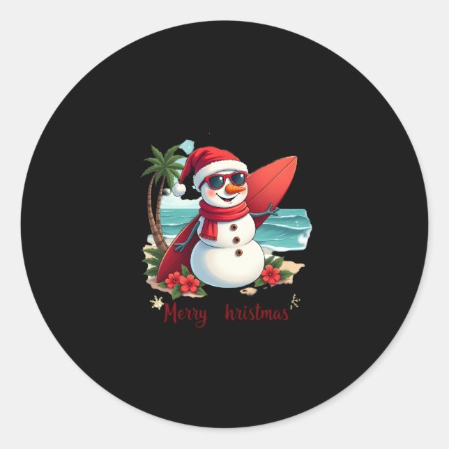 weihnachten  runder aufkleber (Vorderseite)