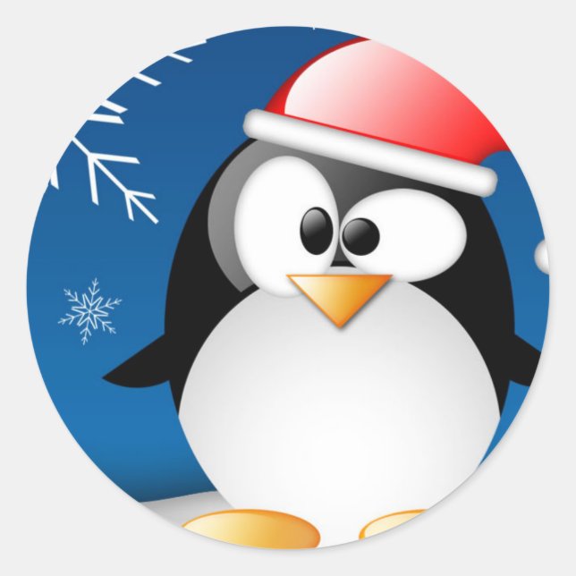 Weihnachten Runder Aufkleber (Vorderseite)