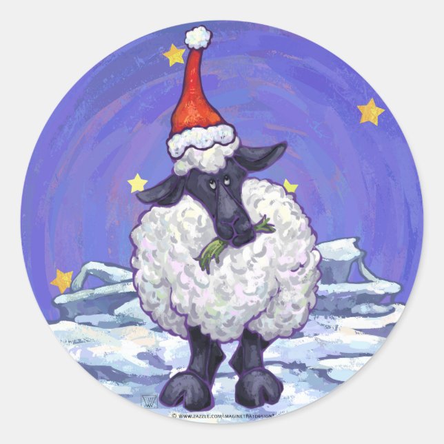 Weihnachten Runder Aufkleber (Vorderseite)