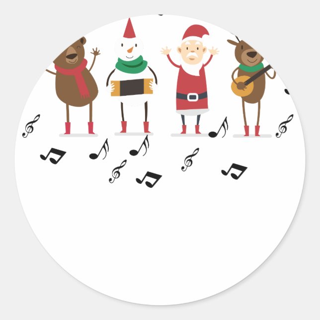 Weihnachten Runder Aufkleber (Vorderseite)