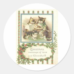 Weihnachten Runder Aufkleber