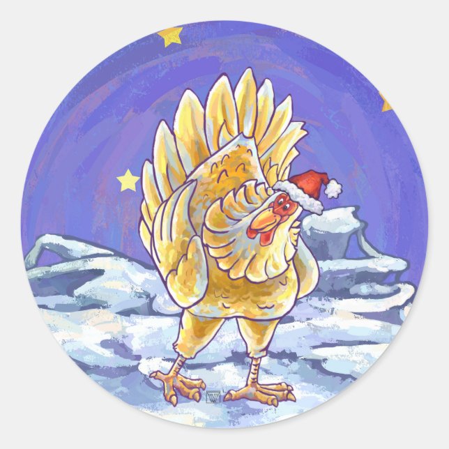 Weihnachten Runder Aufkleber (Vorderseite)