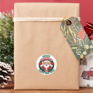 Weihnachten Runder Aufkleber