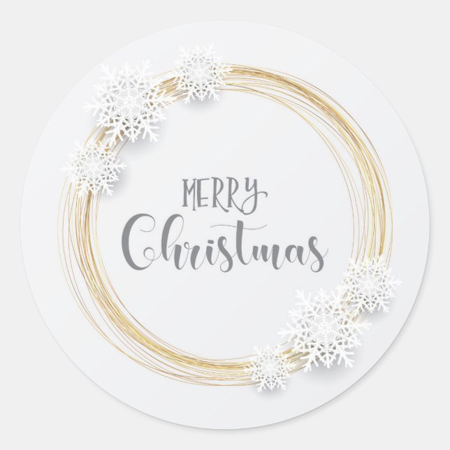 Weihnachten Runder Aufkleber (Vorderseite)