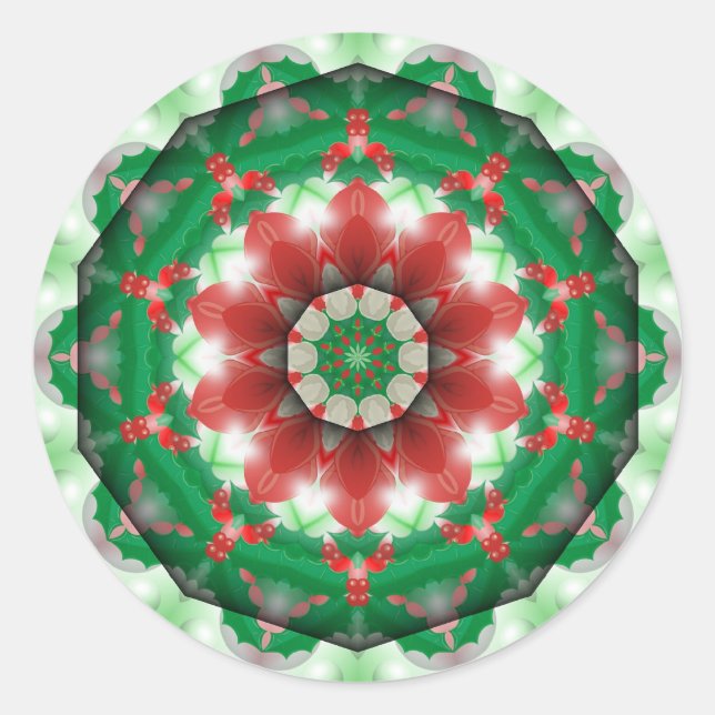 Weihnachten Runder Aufkleber (Vorderseite)