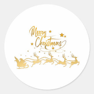 Weihnachten Runder Aufkleber