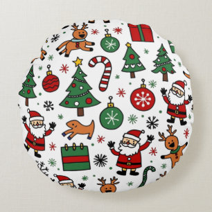 Weihnachten Rundes Kissen
