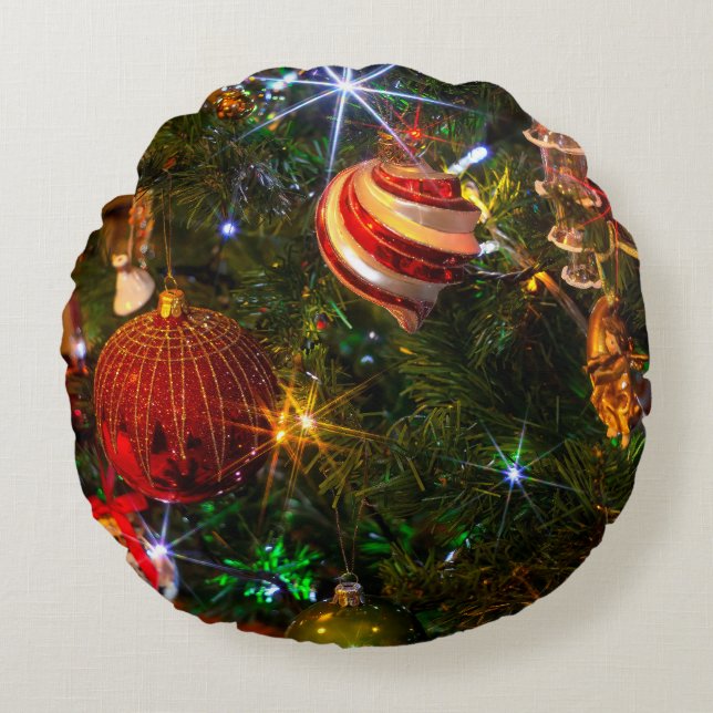 Weihnachten  rundes kissen (Vorderseite)