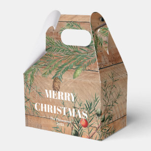 Weihnachten Rustic Wood Joy Frohe Weihnachten Geschenkschachtel