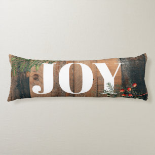 Weihnachten Rustic Wood Joy Seitenschläferkissen