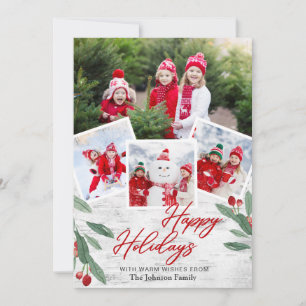 Weihnachten Rustikale Foto Collage Familienurlaubs