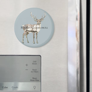 Weihnachten Rustikale Hirschpine grün Magnet