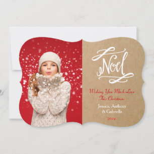 Weihnachten Rustikale Vintage Ferienfotokarte