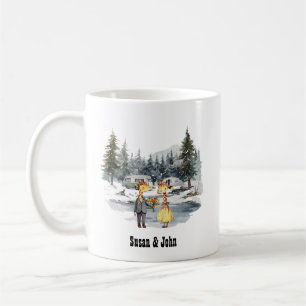 Weihnachten RV Lake Camp Neu verheiratetes Paar Gi Kaffeetasse