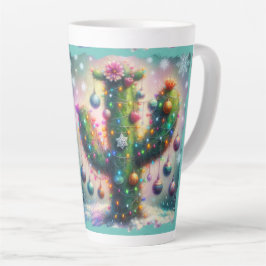 Weihnachten Saguaro Cactus Whimsical Snowflakes Milchtasse