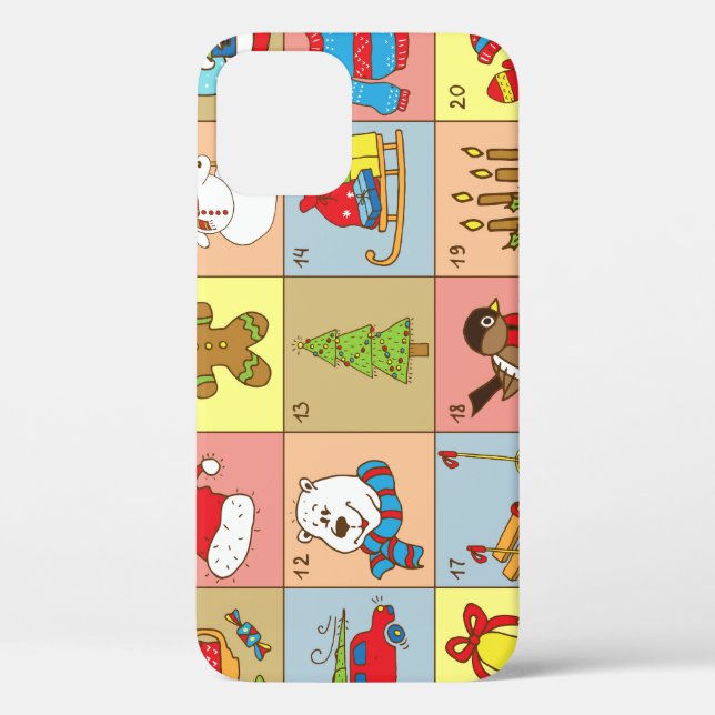 Weihnachten: Sammlung von Doodle-Elementen Case-Mate iPhone Hülle (Rückseite)