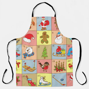 Weihnachten: Sammlung von Doodle-Elementen Schürze