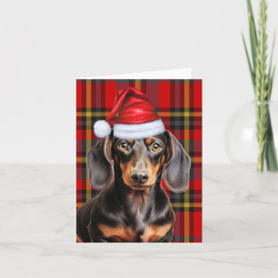 Weihnachten Sanfte Dackel und Rot Kariert