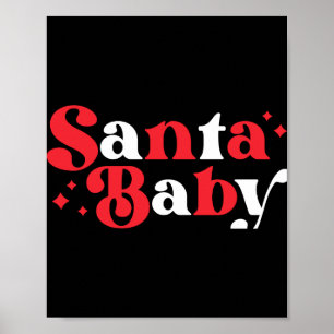 Weihnachten Santa Baby Cute Modern Tygraphy Schrif Poster