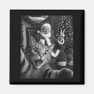 Weihnachten Santa Claus Frohe X-mas Lustige Katze Magnet
