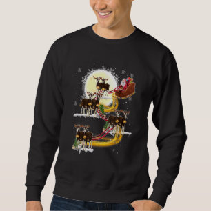 Weihnachten Santa Claus Reitendes Ziege Ziege Xmas Sweatshirt