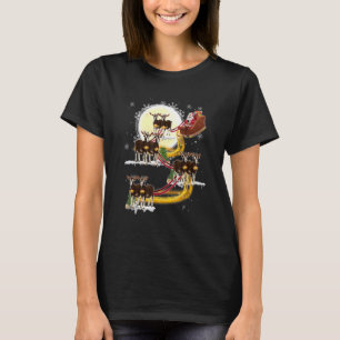 Weihnachten Santa Claus Reitendes Ziege Ziege Xmas T-Shirt