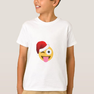 weihnachten santa claus zwinkerndes emoji T-Shirt