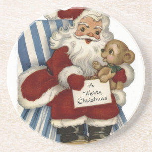Weihnachten Santa Feiertag Spielzeug Frieden Schic Sandstein Untersetzer