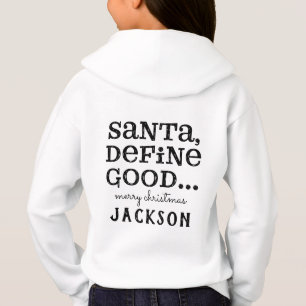 Weihnachten santa frech oder schön Urlaub Hoodie