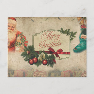 Weihnachten Santa Frohe Weihnachten  Postkarte