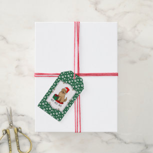 Weihnachten Santa Goldendoodle (goldrot) Hund Nied Geschenkanhänger