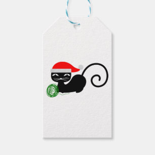 weihnachten santa katze geschenkanhänger