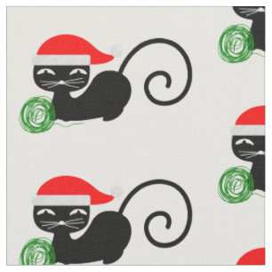 weihnachten santa katze stoff