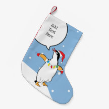 Weihnachten Santa Penguin sagt