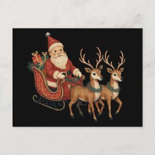 Weihnachten Santa Schlitten Rentiere Xmas Ferien
