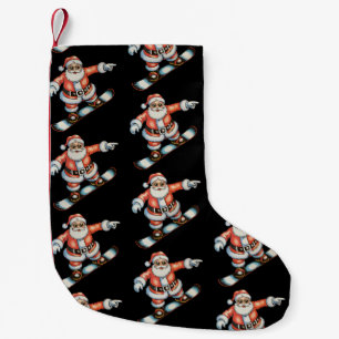 Weihnachten Santa Snowboard Snowboardfahren Xmas F Kleiner Weihnachtsstrumpf