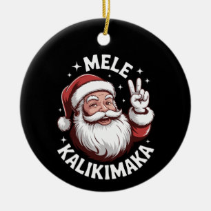 Weihnachten Santa Xmas Ferien Mele Kalikimaka Keramik Ornament