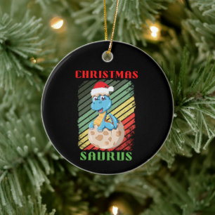 WEIHNACHTEN SAURIER KERAMIK ORNAMENT