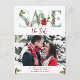 Weihnachten Save the Date Foto Postkarte