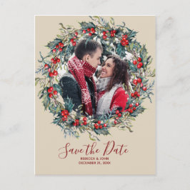 Weihnachten Save the Date Weihnachten Ankündigungspostkarte