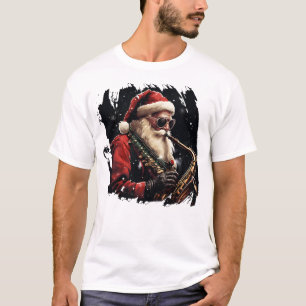 Weihnachten Saxophon Xmas Geschenkidee T-Shirt
