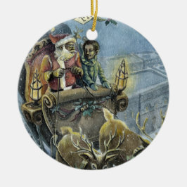Weihnachten - Schlittenfahrt 1 Keramik Ornament