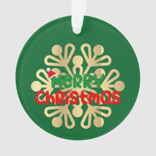 Weihnachten, Schmuckstücke mit Schneeflocke 02 Ornament