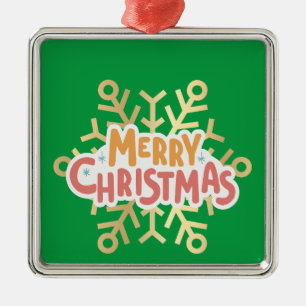 Weihnachten, Schmuckstücke mit Schneeflocke 03 Ornament Aus Metall