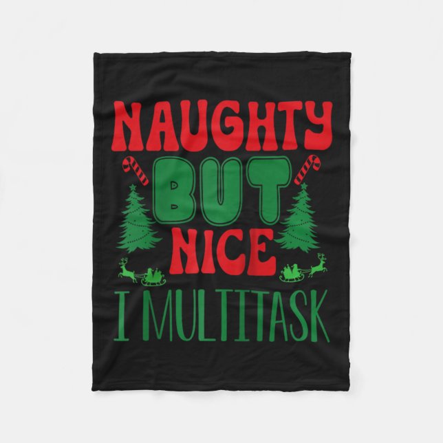 Weihnachten schmutzig aber schön Ich Multitasking  Fleecedecke (Vorderseite)