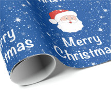 Weihnachten & Schneeflocken auf blauem Hintergrund